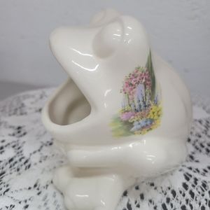 Vtg. FROG ceramic kitchen sponge holder